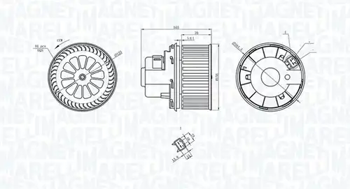 вентилатор вътрешно пространство MAGNETI MARELLI 069412235010
