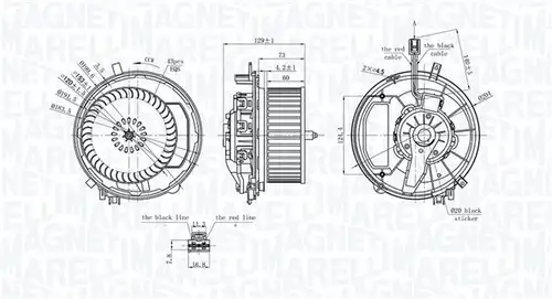 вентилатор вътрешно пространство MAGNETI MARELLI 069412245010