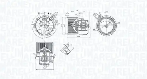 вентилатор вътрешно пространство MAGNETI MARELLI 069412247010