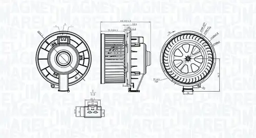 вентилатор вътрешно пространство MAGNETI MARELLI 069412253010