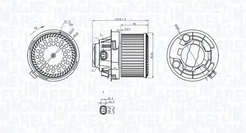 вентилатор вътрешно пространство MAGNETI MARELLI 069412258010