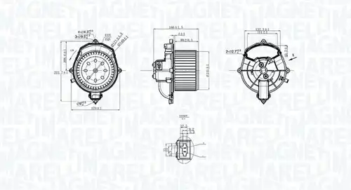 вентилатор вътрешно пространство MAGNETI MARELLI 069412266010
