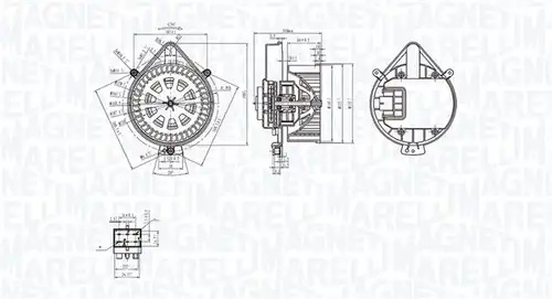 вентилатор вътрешно пространство MAGNETI MARELLI 069412281010