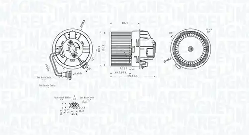 вентилатор вътрешно пространство MAGNETI MARELLI 069412298010