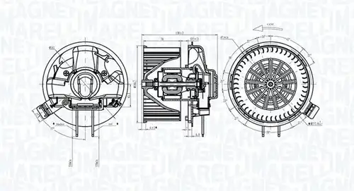 вентилатор вътрешно пространство MAGNETI MARELLI 069412305010