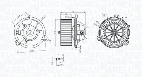 вентилатор вътрешно пространство MAGNETI MARELLI 069412313010
