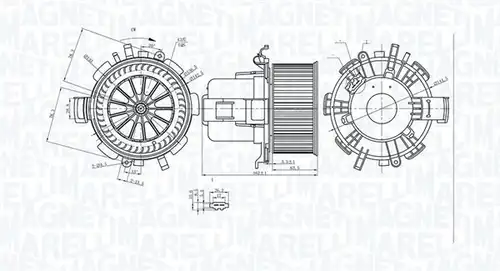 вентилатор вътрешно пространство MAGNETI MARELLI 069412315010