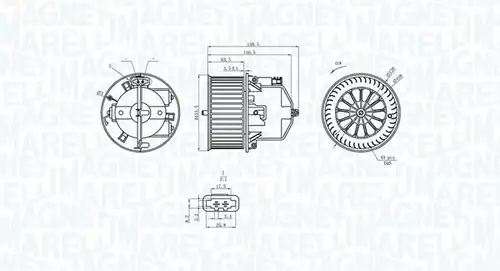 вентилатор вътрешно пространство MAGNETI MARELLI 069412360010