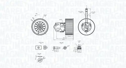 вентилатор вътрешно пространство MAGNETI MARELLI 069412365010