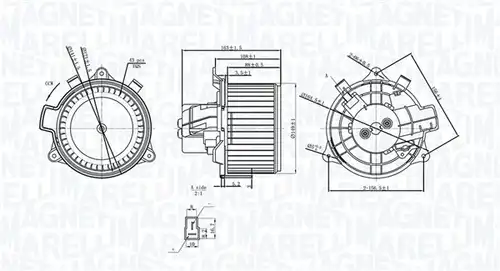 вентилатор вътрешно пространство MAGNETI MARELLI 069412375010