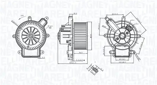 вентилатор вътрешно пространство MAGNETI MARELLI 069412398010