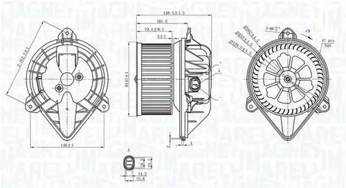 вентилатор вътрешно пространство MAGNETI MARELLI 069412399010