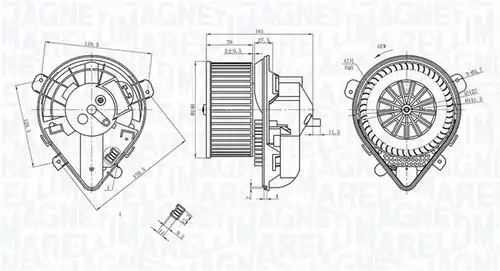 вентилатор вътрешно пространство MAGNETI MARELLI 069412403010