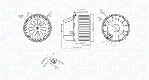 вентилатор вътрешно пространство MAGNETI MARELLI 069412729010