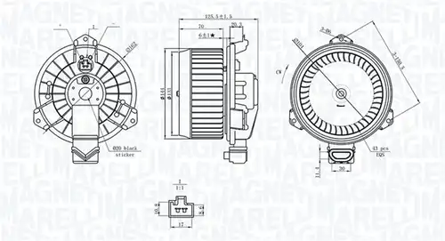 вентилатор вътрешно пространство MAGNETI MARELLI 069412749010