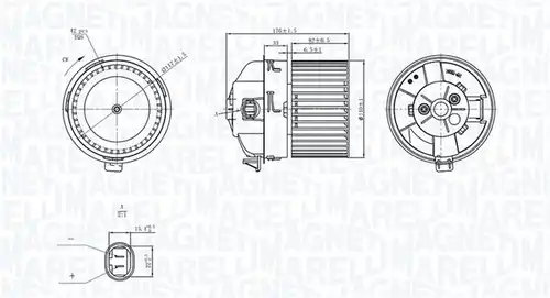 вентилатор вътрешно пространство MAGNETI MARELLI 069412751010