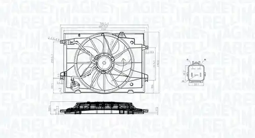 вентилатор, охлаждане на двигателя MAGNETI MARELLI 069422784010
