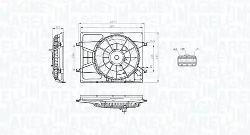 вентилатор, охлаждане на двигателя MAGNETI MARELLI 069422793010