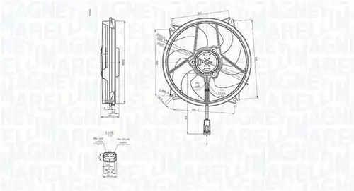 вентилатор, охлаждане на двигателя MAGNETI MARELLI 069422839010