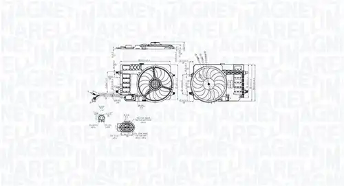 вентилатор, охлаждане на двигателя MAGNETI MARELLI 069422858010