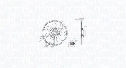 вентилатор, охлаждане на двигателя MAGNETI MARELLI 069422864010