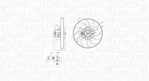 вентилатор, охлаждане на двигателя MAGNETI MARELLI 069422868010