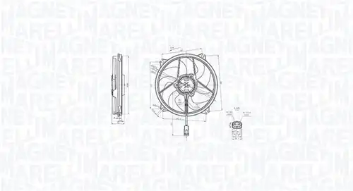 вентилатор, охлаждане на двигателя MAGNETI MARELLI 069422869010