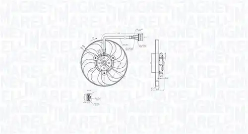 вентилатор, охлаждане на двигателя MAGNETI MARELLI 069422876010