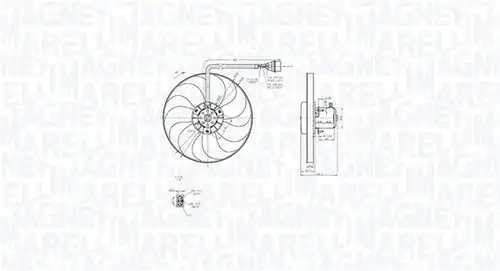 вентилатор, охлаждане на двигателя MAGNETI MARELLI 069422877010