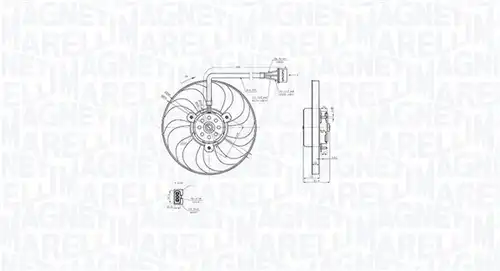 вентилатор, охлаждане на двигателя MAGNETI MARELLI 069422883010