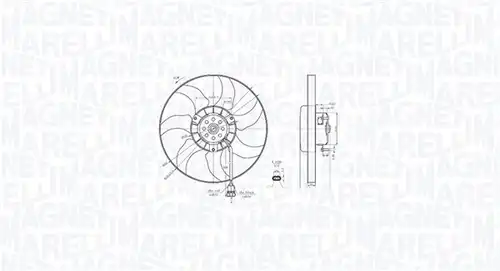 вентилатор, охлаждане на двигателя MAGNETI MARELLI 069422887010