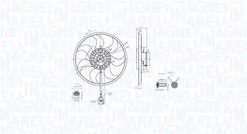 вентилатор, охлаждане на двигателя MAGNETI MARELLI 069422889010