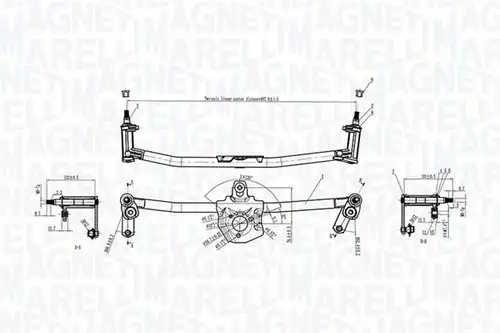 лостов механизъм на чистачките MAGNETI MARELLI 085570191010