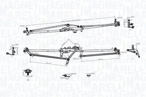 лостов механизъм на чистачките MAGNETI MARELLI 085570703010
