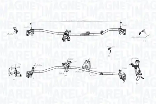 лостов механизъм на чистачките MAGNETI MARELLI 085570704010