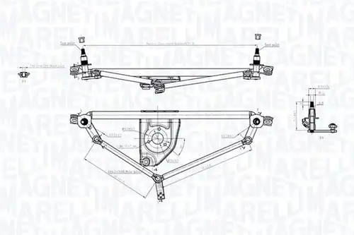 лостов механизъм на чистачките MAGNETI MARELLI 085570705010