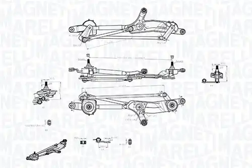 лостов механизъм на чистачките MAGNETI MARELLI 085570711010