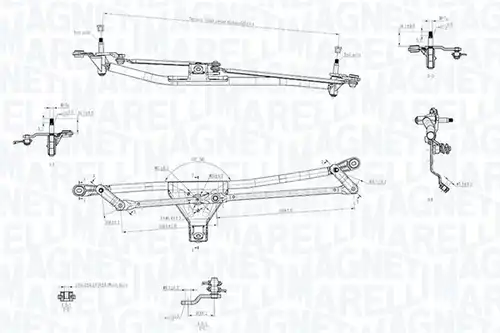 лостов механизъм на чистачките MAGNETI MARELLI 085570721010
