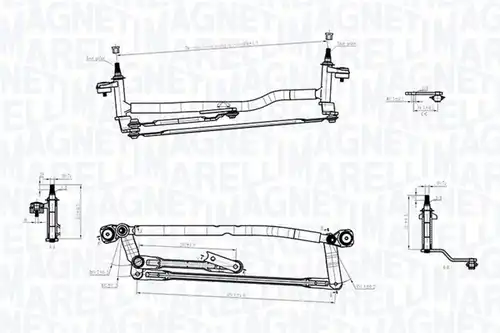 лостов механизъм на чистачките MAGNETI MARELLI 085570733010