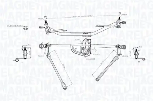 лостов механизъм на чистачките MAGNETI MARELLI 085570742010