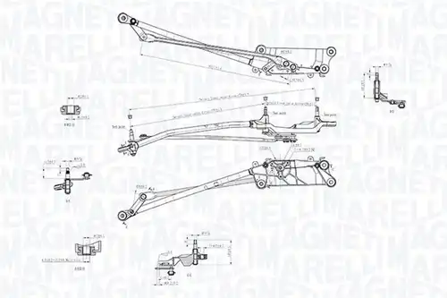 лостов механизъм на чистачките MAGNETI MARELLI 085570758010
