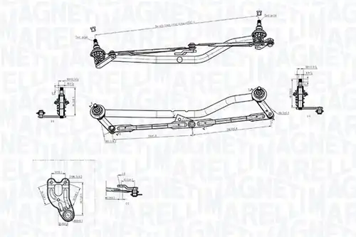 лостов механизъм на чистачките MAGNETI MARELLI 085570787010