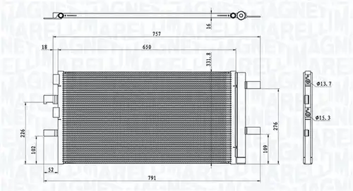 кондензатор, климатизация MAGNETI MARELLI 350203100300