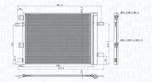 кондензатор, климатизация MAGNETI MARELLI 350203101200