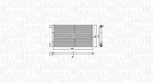 кондензатор, климатизация MAGNETI MARELLI 350203731000