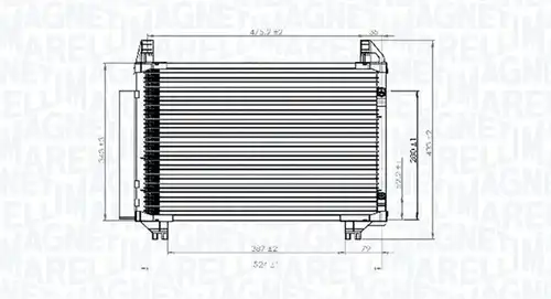 кондензатор, климатизация MAGNETI MARELLI 350203741000