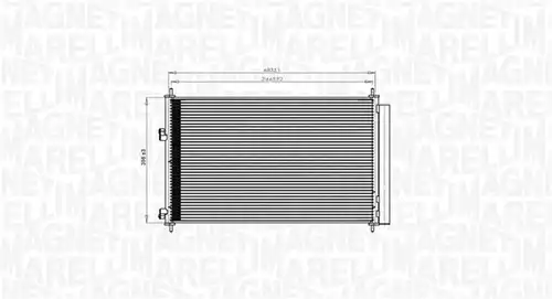 кондензатор, климатизация MAGNETI MARELLI 350203742000