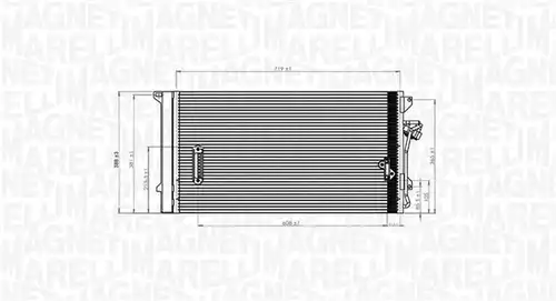 кондензатор, климатизация MAGNETI MARELLI 350203743000