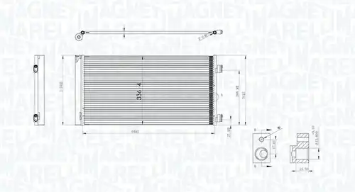 кондензатор, климатизация MAGNETI MARELLI 350203747000