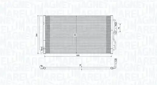 кондензатор, климатизация MAGNETI MARELLI 350203751000